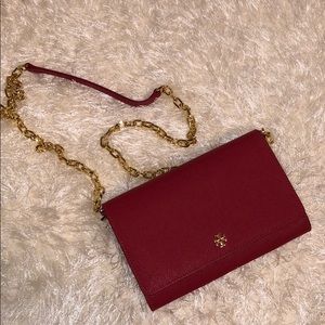 Red Tory Burch Wallet Crossbody